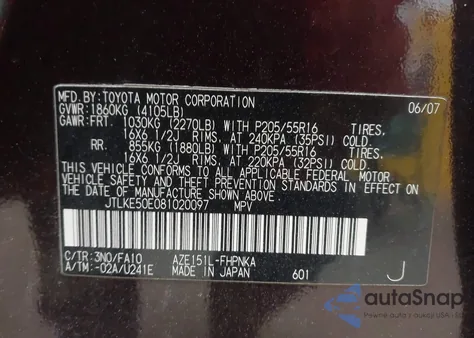 2008 Scion Xb from USA, damaged, VIN JTLKE50E081020097